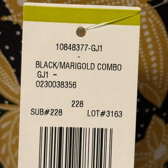 Black Label By Evan-Picone Black/Marigold Floral Dress Size 14 Dress. NWT - Picture 4 of 12